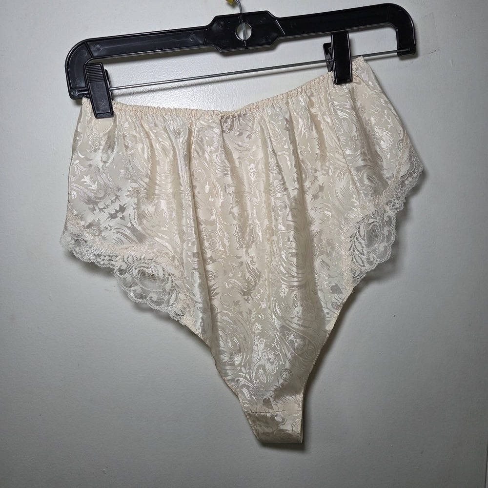 Jacquard Lace Cami Sequin Slip Top & Bottom Set Small Y2K Coquette Fairy Bride - Picture 12 of 13